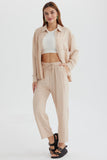 namcoverse Long Sleeve Solid Color Shirt Long Pants Set