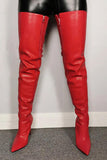 namcoverse Solid Color Romantic Zipper Stiletto Boots