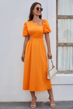 Namcoverse Casual Fashion Pure Color Waist Sexy Dress