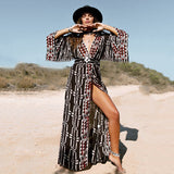 Namcoverse Women's Beach Swimwear Cover Up Boho Maxi Dress