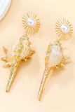 namcoverse Shell Pearl Floral Earrings