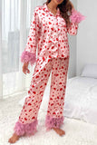 namcoverse Heart Lapel Fuzzy Loungewear