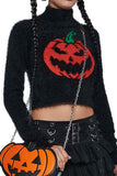 namcoverse Pumpkin Half Turtleneck Long Sleeve Sweater