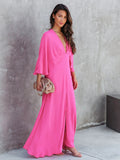 Namcoverse V-Neck Beach Loose Maxi Dress