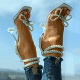namcoverse Pearl Butterfly Sweet High Heels Sandals