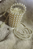 namcoverse White Faux Pearl Mini Bag