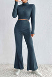 namcoverse Turtleneck Long Sleeve Bootcut Pants Knitted Set