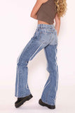 namcoverse Fringed Straight Leg Bootcut Jeans