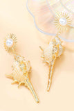 namcoverse Shell Pearl Floral Earrings