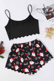 namcoverse Merry Christmas Cami Top Shorts Pajamas Set