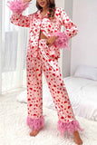 namcoverse Heart Lapel Fuzzy Loungewear