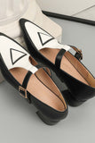 namcoverse Contrast Pointed Toe Mary Jane Shoes