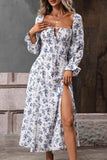 Namcoverse Fashionable Bohemian Sexy Elegant Floral Party Backless Slit Maxi Dress