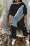 namcoverse Denim Patchwork Sporty Pant Suit