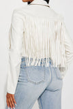 namcoverse Solid Color Cool Tassel PU Jacket