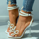 namcoverse Pearl Butterfly Sweet High Heels Sandals