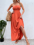 Namcoverse Sexy Summer Casual Backless Ruffles Big Swing Holiday Beach Fashion Maxi Dress