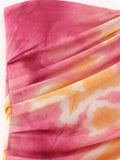 Namcoverse Trendy Crinkled Tulle Tie-Dye Bodysuit Backless Sexy Maxi Dress