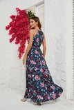 Namcoverse Women Summer Print Tie Fashion Boho Style Party Sleeveless Maxi Dress