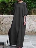 Namcoverse Women's Retro Elegant Off Shoulder Summer Fashion Loose Casual Maxi Dress