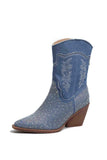 namcoverse Rhinestone Mid-Calf Pointed Toe Western Cowboy Boots