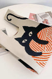 namcoverse Handwoven  Cat Graphic HandBag