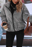 namcoverse Lapel Long Sleeve Plush Jacket