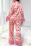 namcoverse Heart Lapel Fuzzy Loungewear