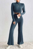 namcoverse Turtleneck Long Sleeve Bootcut Pants Knitted Set