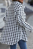 namcoverse Houndstooth Long Sleeve Plush Jacket