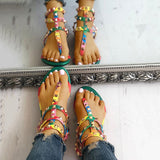 namcoverse Rainbow Bright Rivet Design Sandals