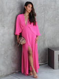 Namcoverse V-Neck Beach Loose Maxi Dress