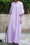 Namcoverse Women's Retro Elegant Off Shoulder Summer Fashion Loose Casual Maxi Dress