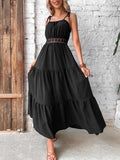 Namcoverse Summer Fashion Sexy Elegant Lace Backless Party Maxi Dress