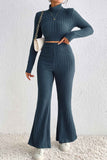 namcoverse Turtleneck Long Sleeve Bootcut Pants Knitted Set