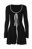 namcoverse Lace Up Rushed Corset Mini Dress