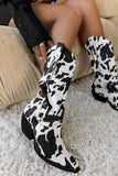 namcoverse Cow Print Urban Block Boots