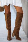 namcoverse Solid Color Classic Suede Boots