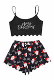 namcoverse Merry Christmas Cami Top Shorts Pajamas Set