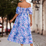 Namcoverse Sexy Elegant Floral Print Boho Loose Maxi Dress