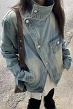 namcoverse Gradient Urban Irregular Denim Coat