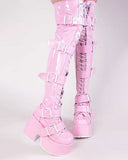 namcoverse Buckled Design Whimsical Strappy Chunky Boots