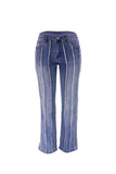 namcoverse Fringed Straight Leg Bootcut Jeans