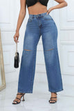 namcoverse Ripped Mid Rise Flared Jeans