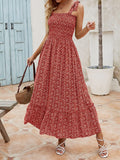 Namcoverse Women's Summer Flower Print Retro Boho Casual Party Maxi Dress