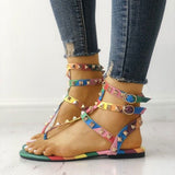 namcoverse Rainbow Bright Rivet Design Sandals