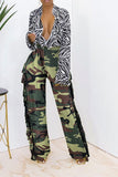 namcoverse Camouflage Punk Side Tassel Pants