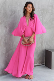 Namcoverse V-Neck Beach Loose Maxi Dress