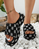 namcoverse Checked Burrs Urban Chunky Sandals