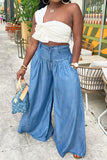 namcoverse Solid Color Urban Wide Leg Jeans